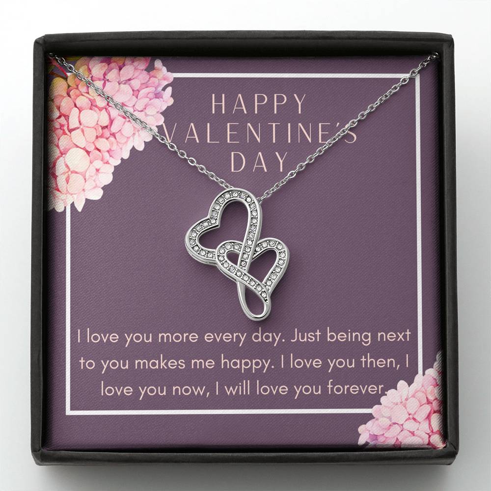 Valentine's Day Necklace Gift To My Valentine On Birthday Graduation Pendent Gift From Husband Boyfriend With The Message Card
