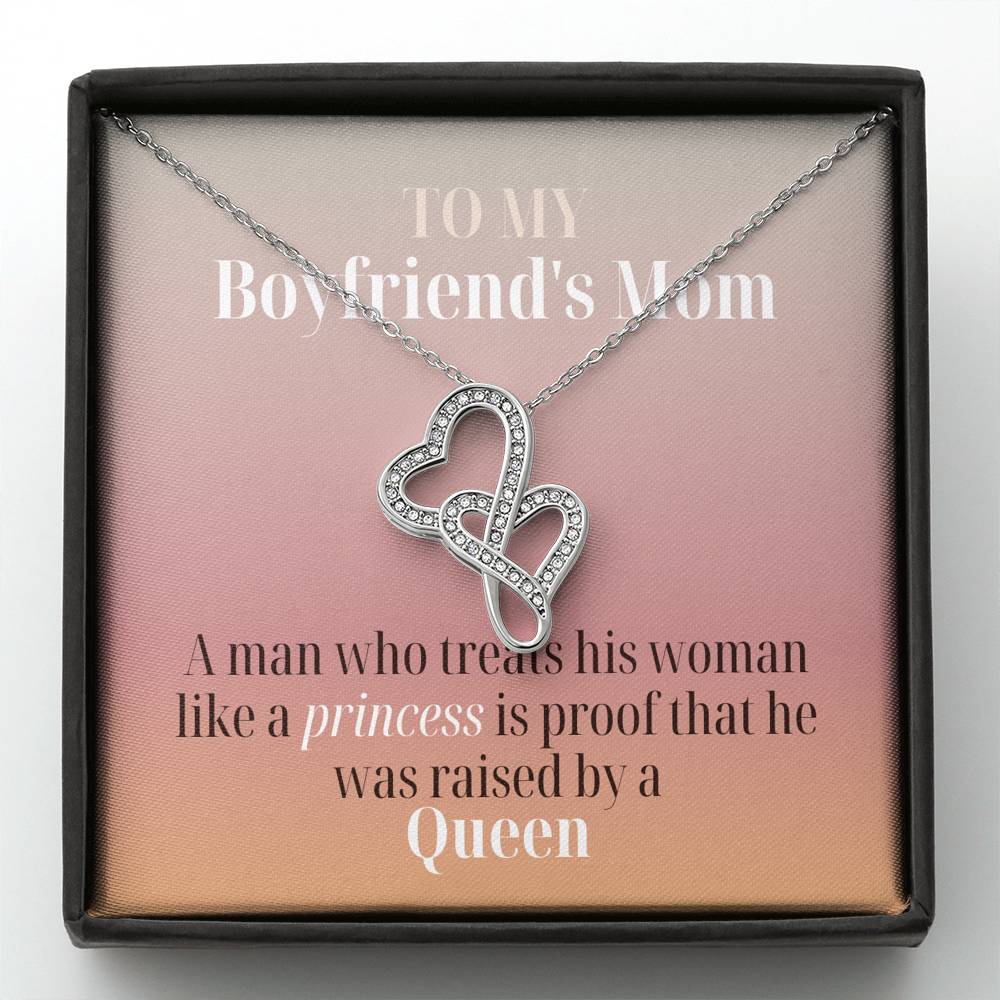 Mother's Day Personalized Heart Necklace Gift To My Boyfriend's Mom