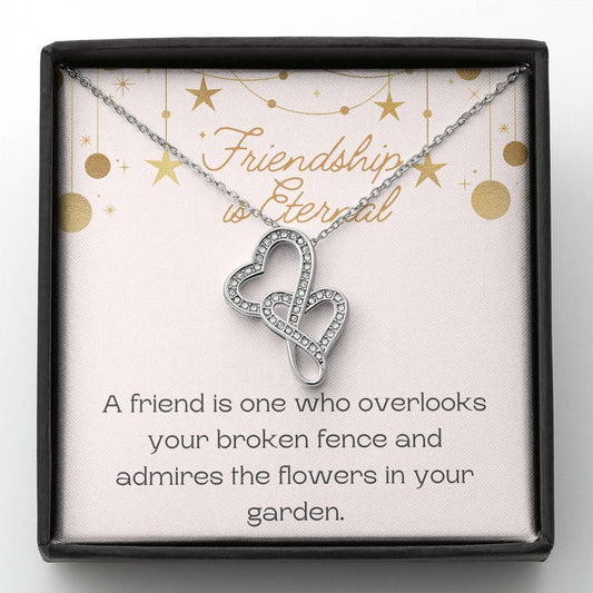 Friendship Necklace, Double Hearts, BFF Gift, Best Friends Gifts