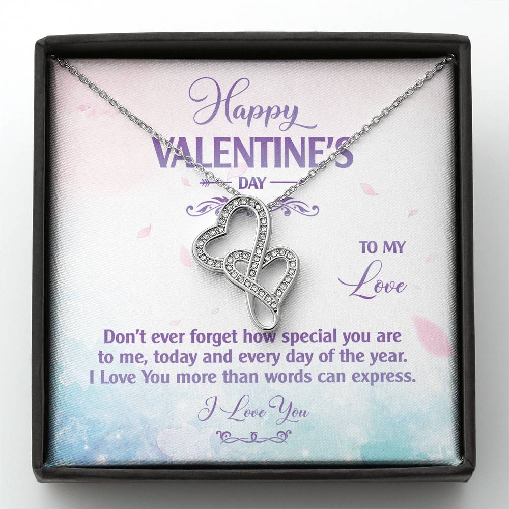 Valentines Heart Necklace Gift To My Wife On This Valentines Day