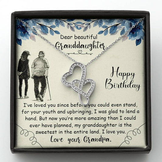 Grand Daughter Necklace, Grandpa to Daughter Gift, Necklace