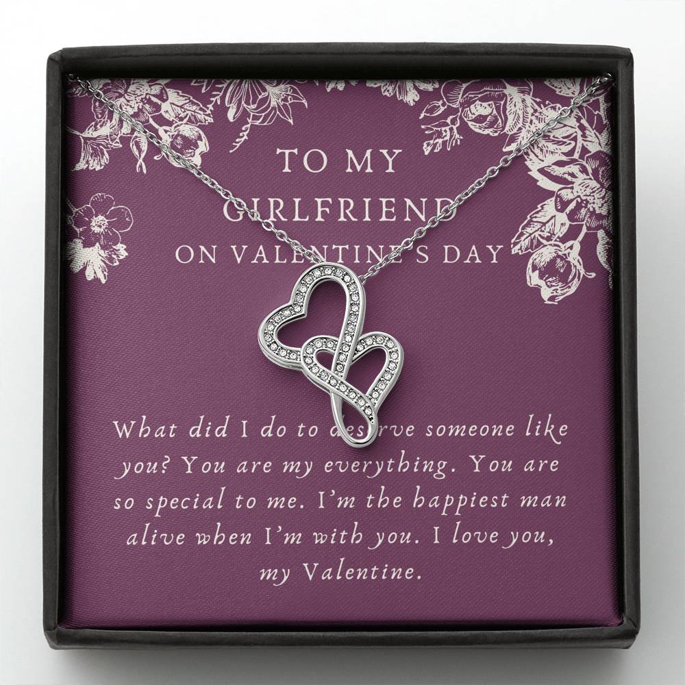 Double Hearts Necklace My Gift For My Girlfriend This Valentines Valentine Gifts For Her Soulmate Love Hearts