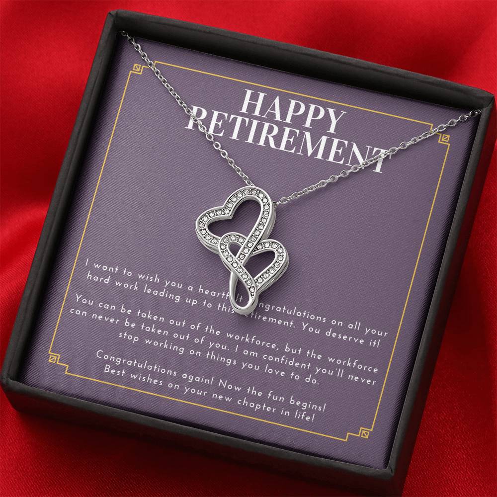 Personalized Retirement Gift For Colleagues Coworkers Boss Retirement Party Heart Necklace Gift