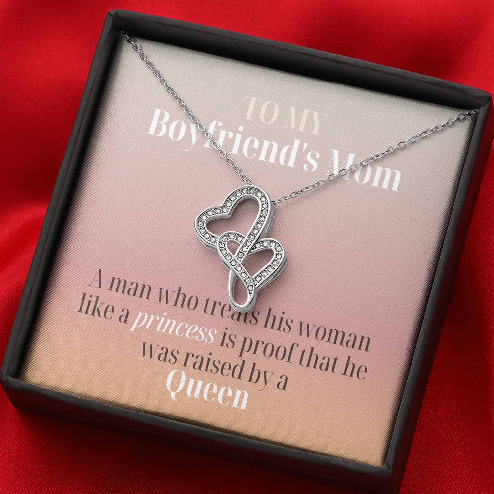 Mother's Day Personalized Heart Necklace Gift To My Boyfriend's Mom