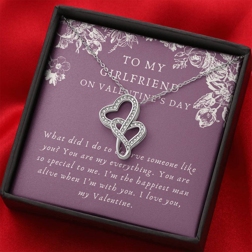 Double Hearts Necklace My Gift For My Girlfriend This Valentines Valentine Gifts For Her Soulmate Love Hearts