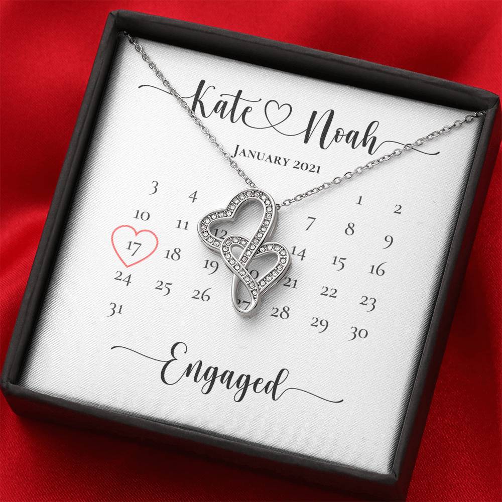 Engagement Gift To My Fiancée Heart Strong Bond Pendent On Engagement Ceremony