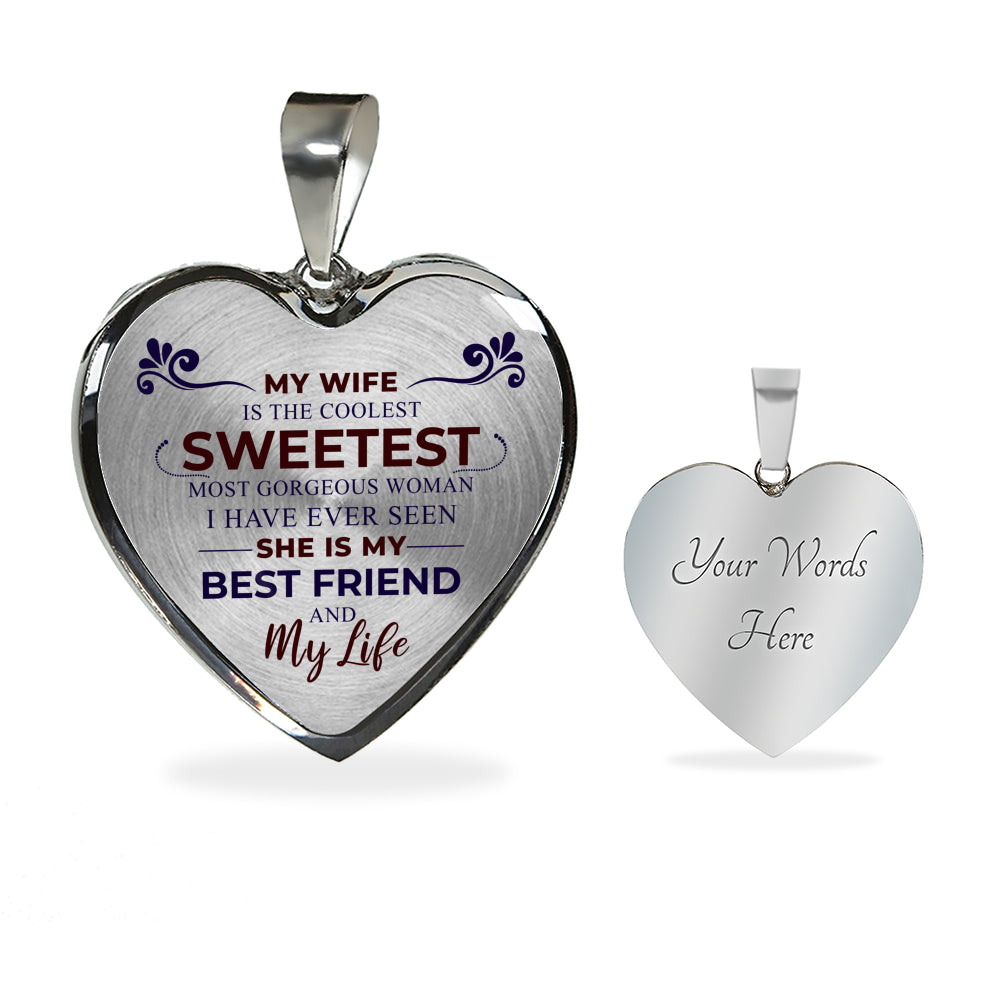 Sweetest Hearts Necklace, Dark Red