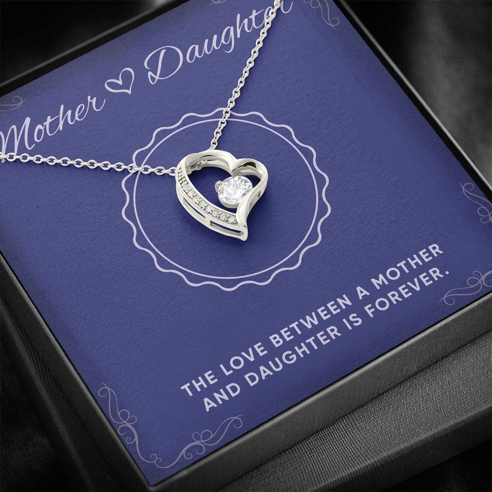 Personalized Gift For Daughter Custom Necklace Forever Love Pendant For Her Birthday Valentines Unique Personal Message Card From Mom Women’s Fashion Jewelry
