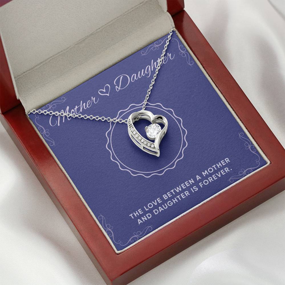 Personalized Gift For Daughter Custom Necklace Forever Love Pendant For Her Birthday Valentines Unique Personal Message Card From Mom Women’s Fashion Jewelry