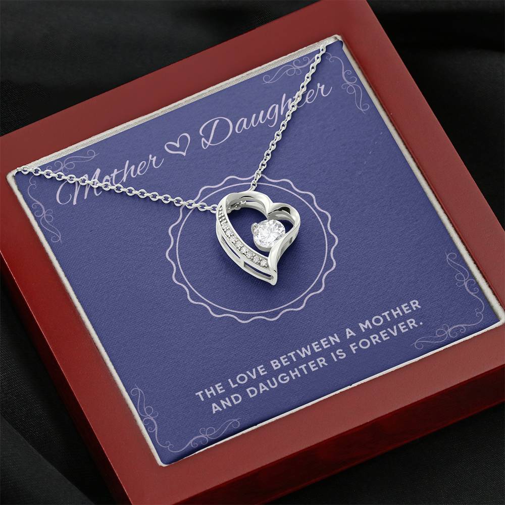 Personalized Gift For Daughter Custom Necklace Forever Love Pendant For Her Birthday Valentines Unique Personal Message Card From Mom Women’s Fashion Jewelry