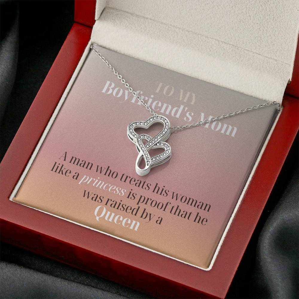 Mother's Day Personalized Heart Necklace Gift To My Boyfriend's Mom