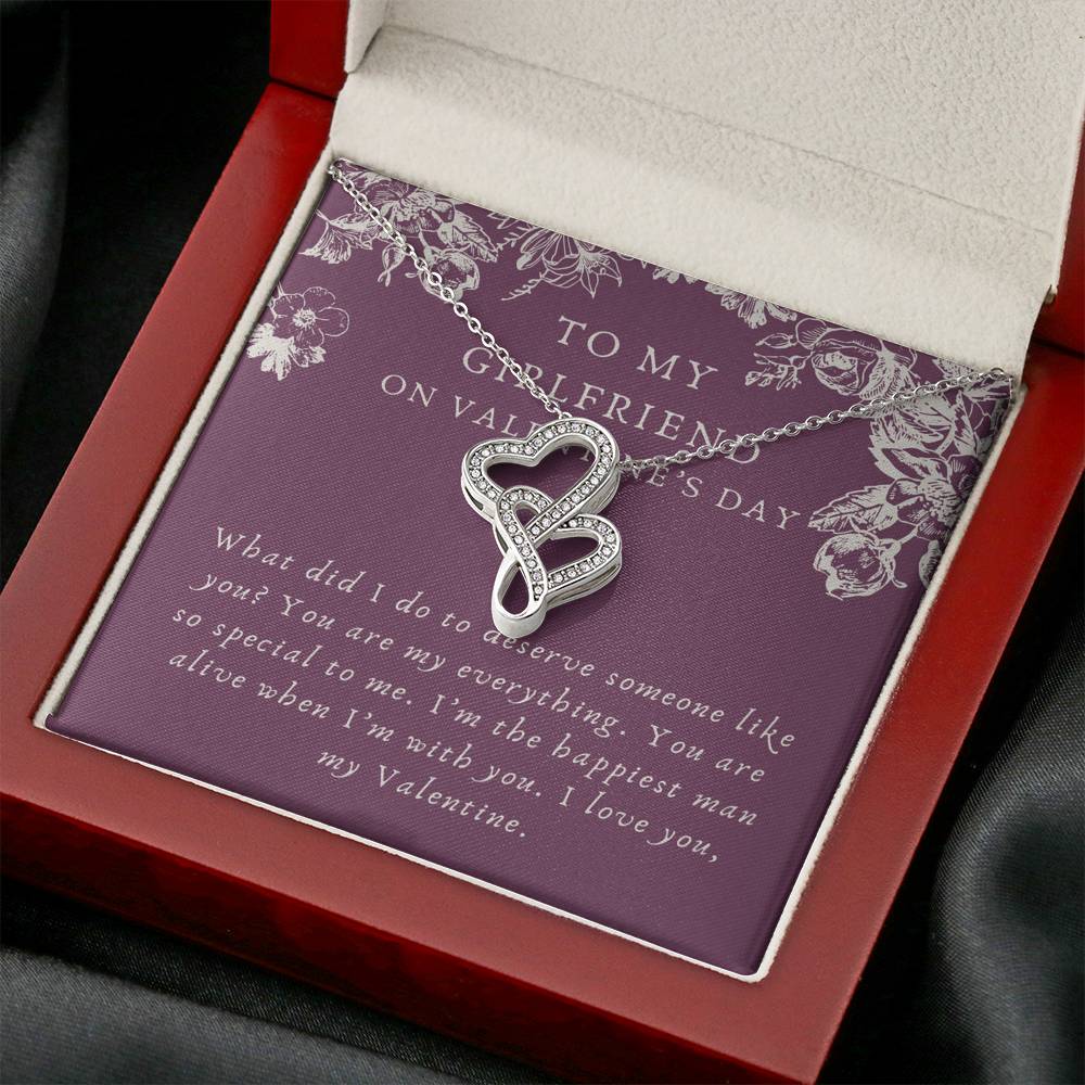 Double Hearts Necklace My Gift For My Girlfriend This Valentines Valentine Gifts For Her Soulmate Love Hearts
