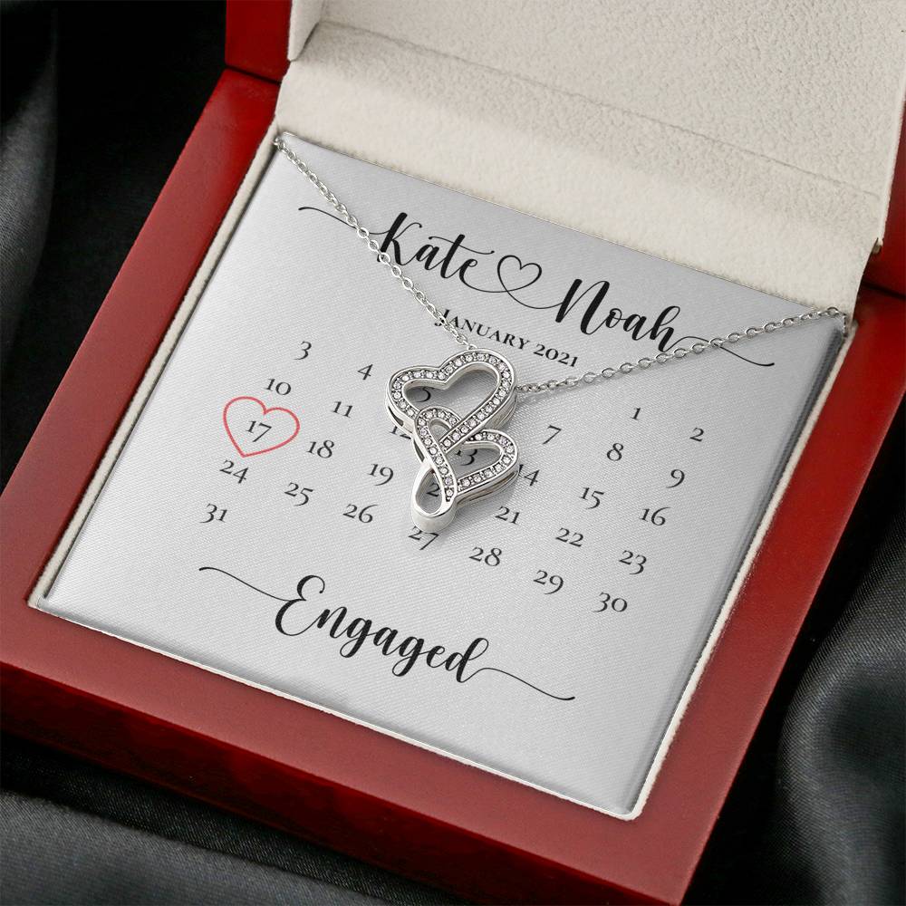 Engagement Gift To My Fiancée Heart Strong Bond Pendent On Engagement Ceremony
