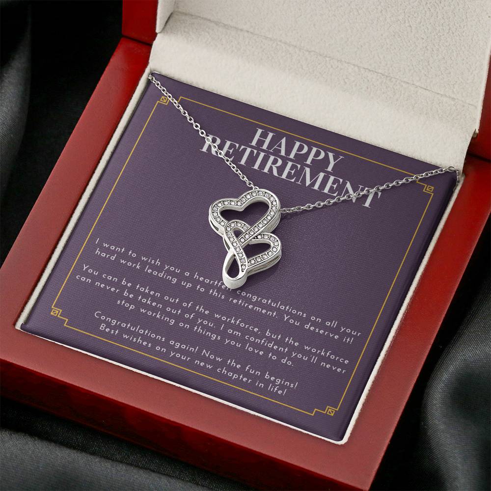 Personalized Retirement Gift For Colleagues Coworkers Boss Retirement Party Heart Necklace Gift