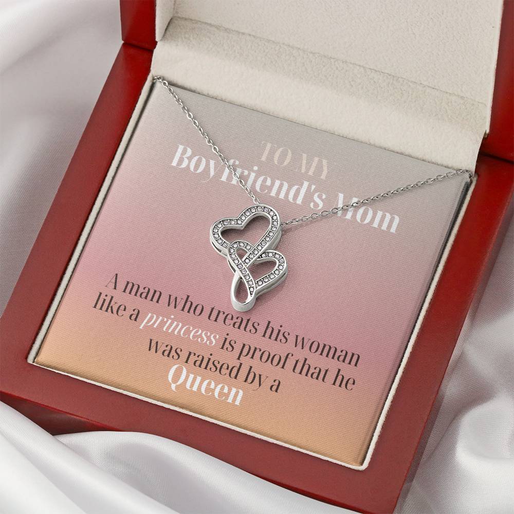 Mother's Day Personalized Heart Necklace Gift To My Boyfriend's Mom