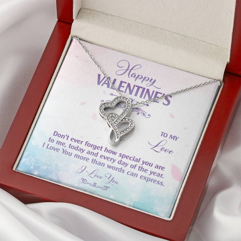 Valentines Heart Necklace Gift To My Wife On This Valentines Day