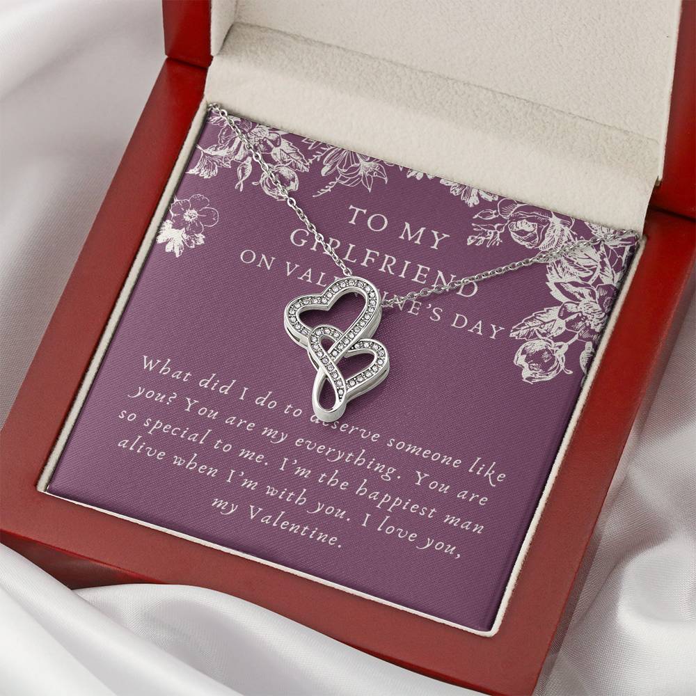 Double Hearts Necklace My Gift For My Girlfriend This Valentines Valentine Gifts For Her Soulmate Love Hearts