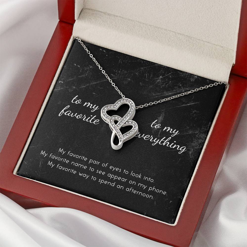Mother Daughter Love Pendent Gift For Mom Double Heart Forever Love Bond Necklace Gift On Mother's Day