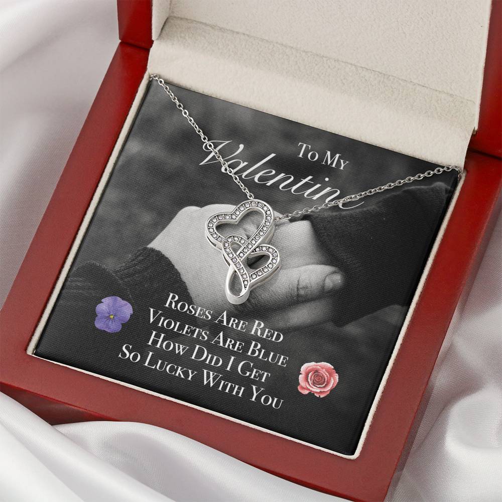 Personalized Necklace For Women To My Wife Girlfriend Pendent On Valentine's Day Birthday Anniversary Gift With The Message Card