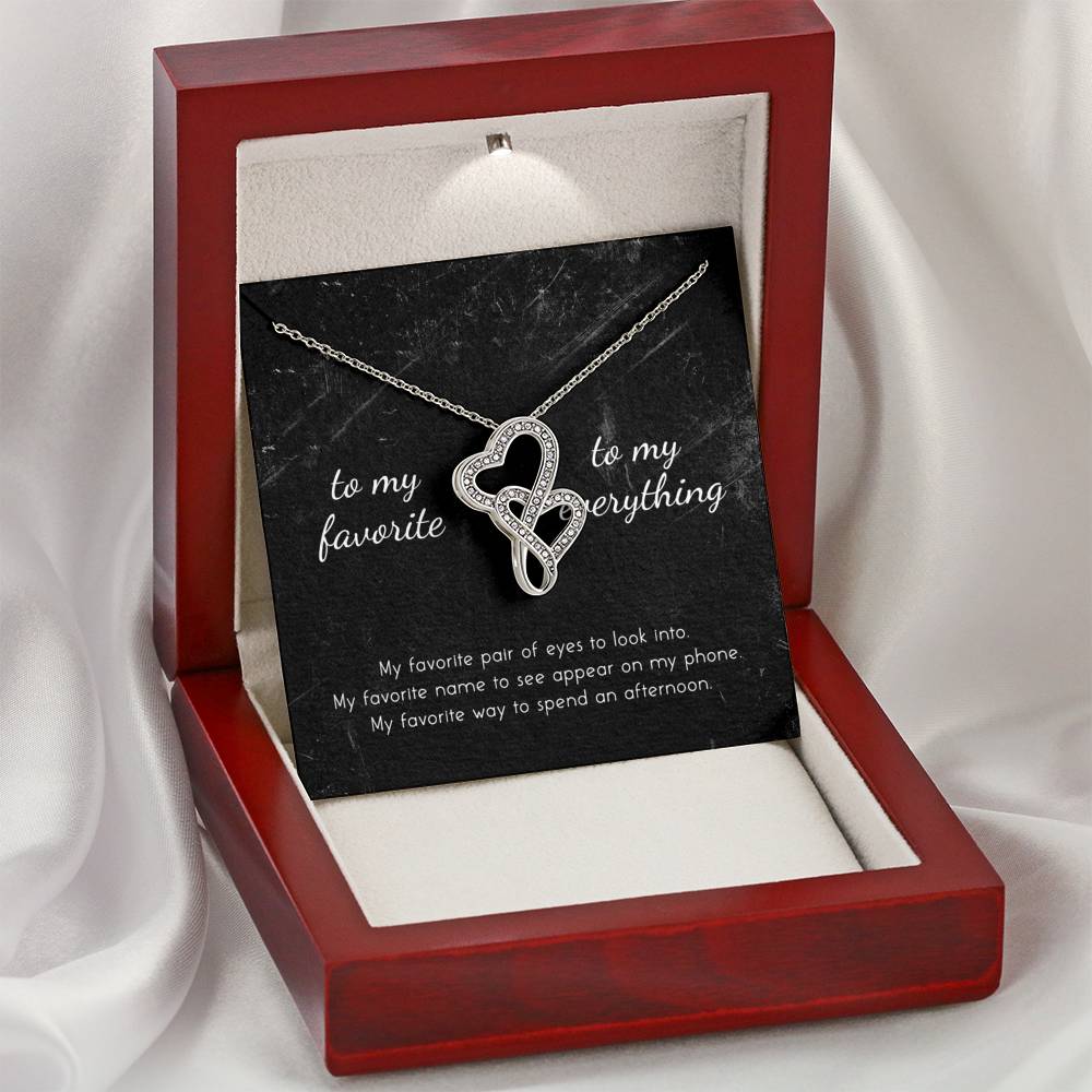 Mother Daughter Love Pendent Gift For Mom Double Heart Forever Love Bond Necklace Gift On Mother's Day