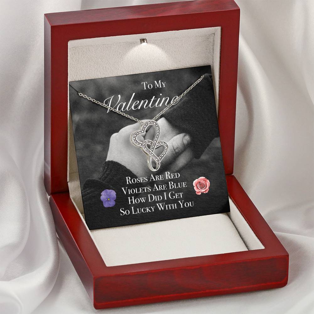 Personalized Necklace For Women To My Wife Girlfriend Pendent On Valentine's Day Birthday Anniversary Gift With The Message Card
