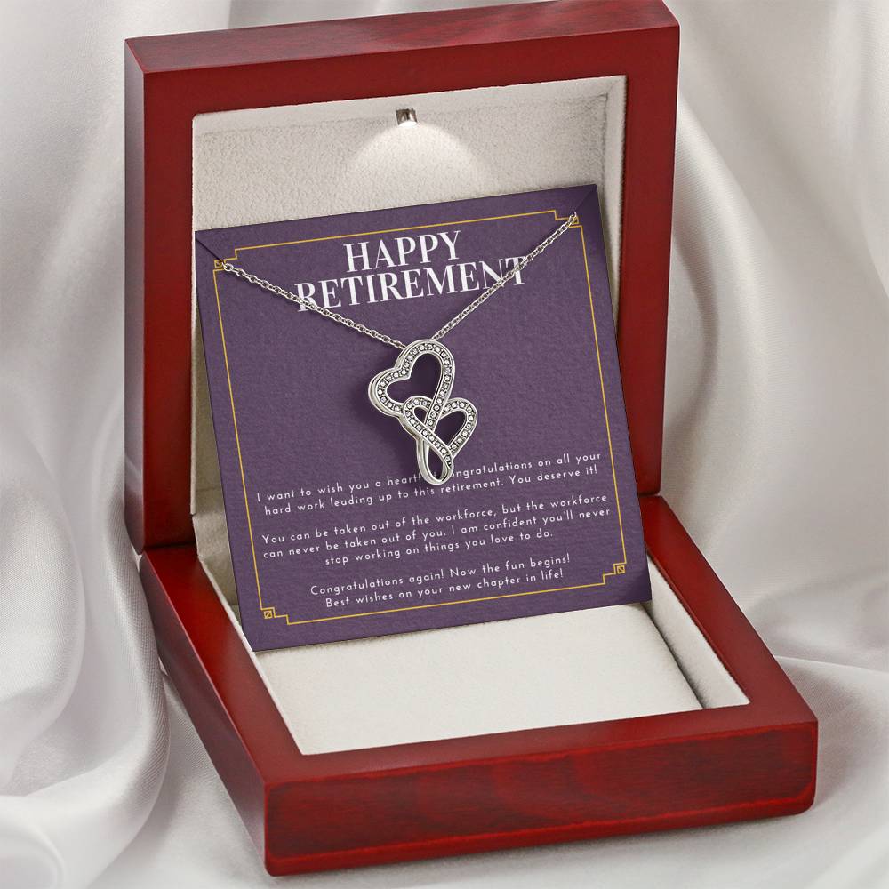 Personalized Retirement Gift For Colleagues Coworkers Boss Retirement Party Heart Necklace Gift