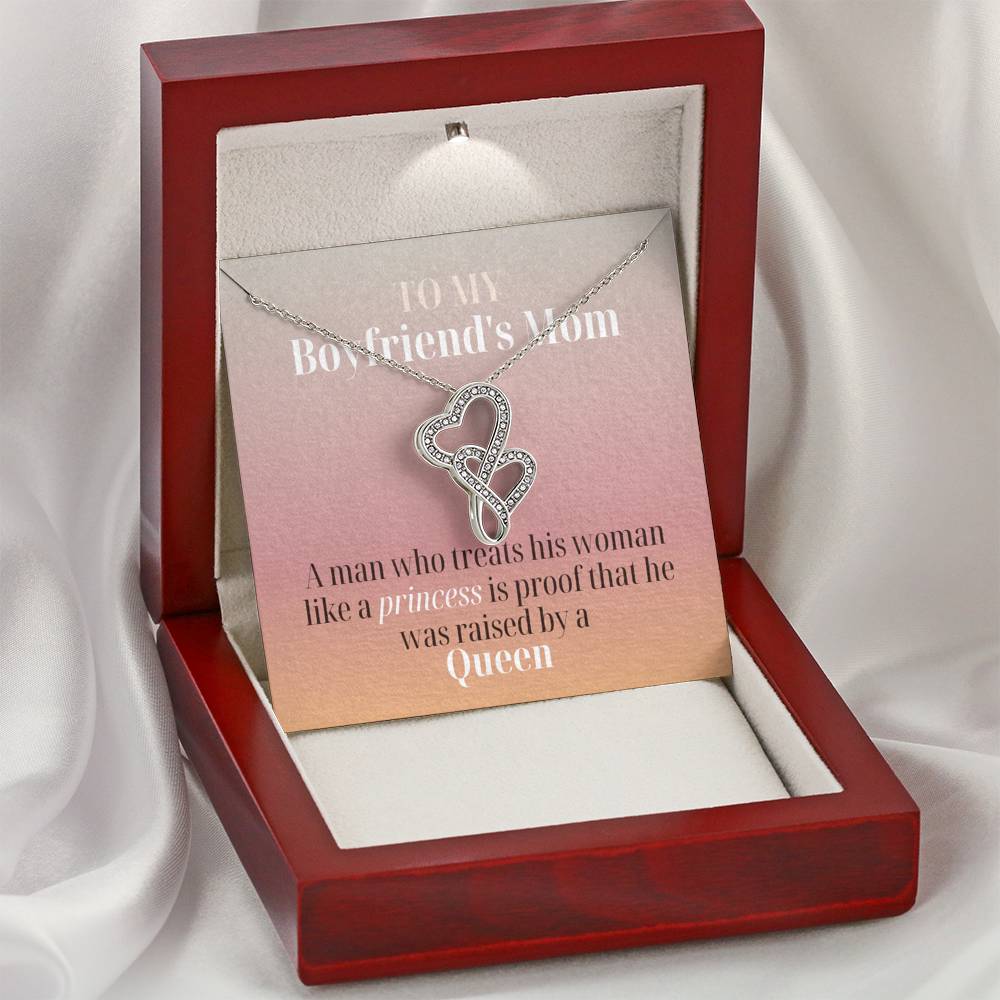 Mother's Day Personalized Heart Necklace Gift To My Boyfriend's Mom