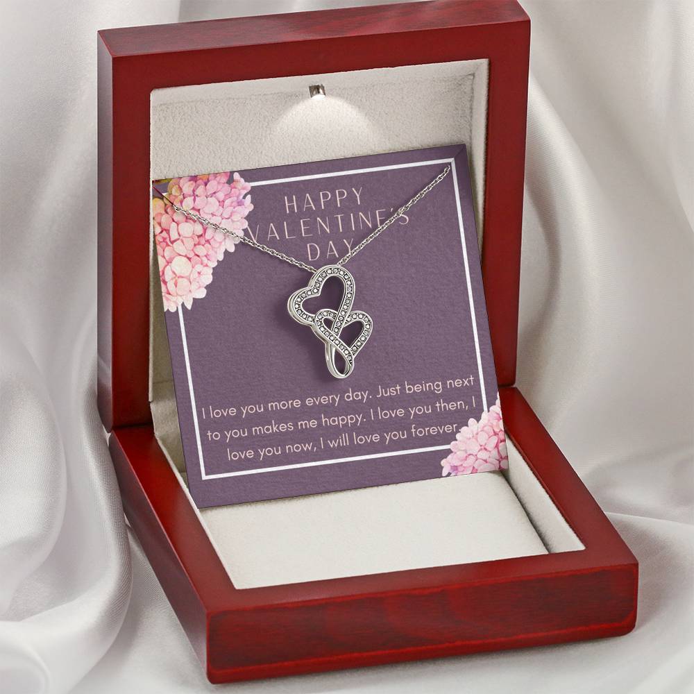 Valentine's Day Necklace Gift To My Valentine On Birthday Graduation Pendent Gift From Husband Boyfriend With The Message Card