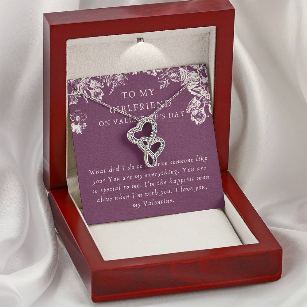 Double Hearts Necklace My Gift For My Girlfriend This Valentines Valentine Gifts For Her Soulmate Love Hearts