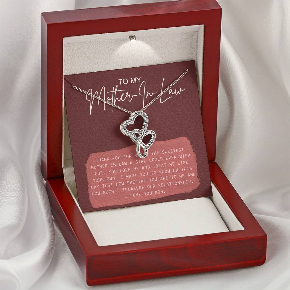 Personalized Necklace Gift For Women To My Mother In Law Step Mom Grandma Gift With The Message Card From Bride Groom Boyfriend Girlfriend
