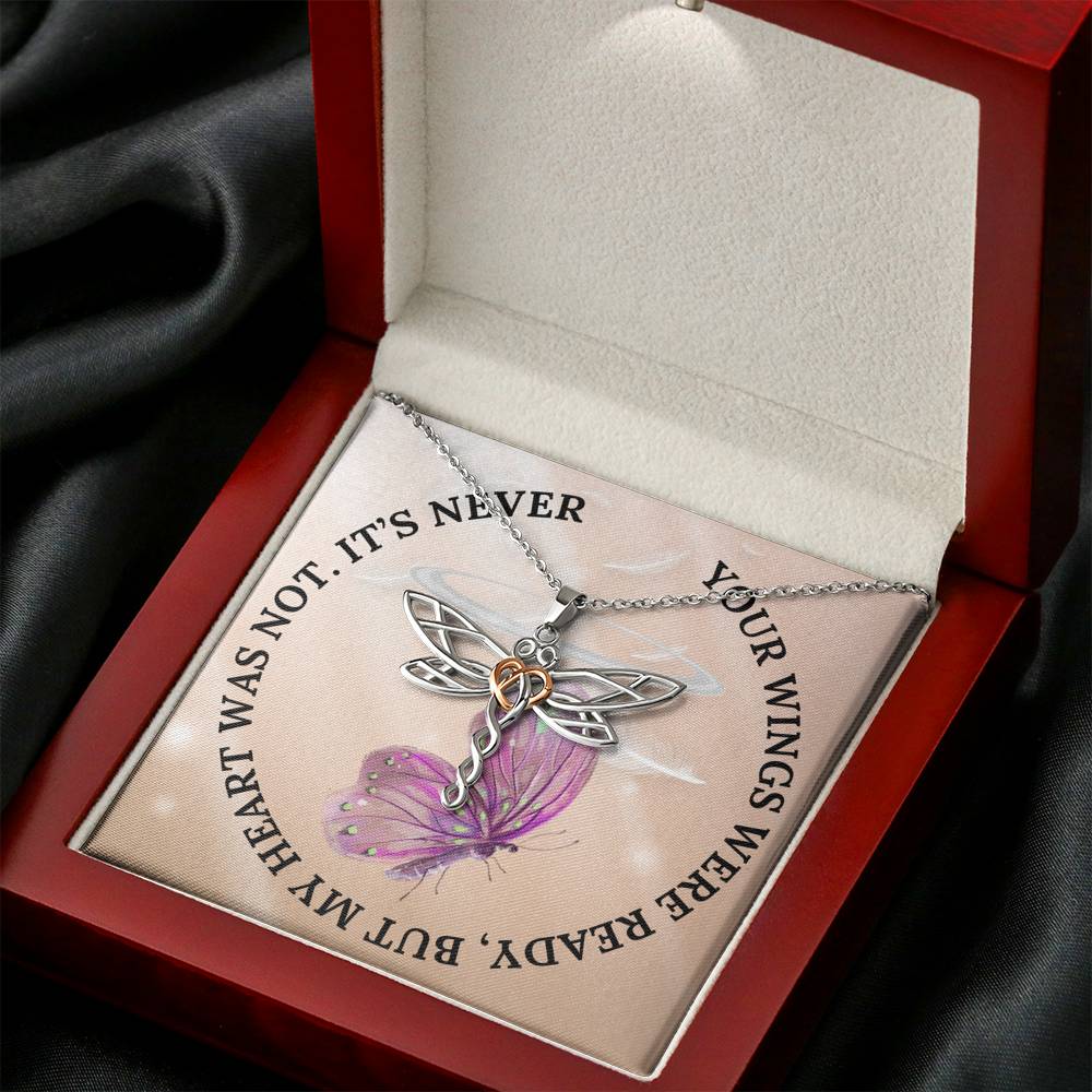 Personalized Memorial Pendant Necklace, Bereavement Gift, Butterfly Necklace, Birthstones & Personalized, Family Remembrance