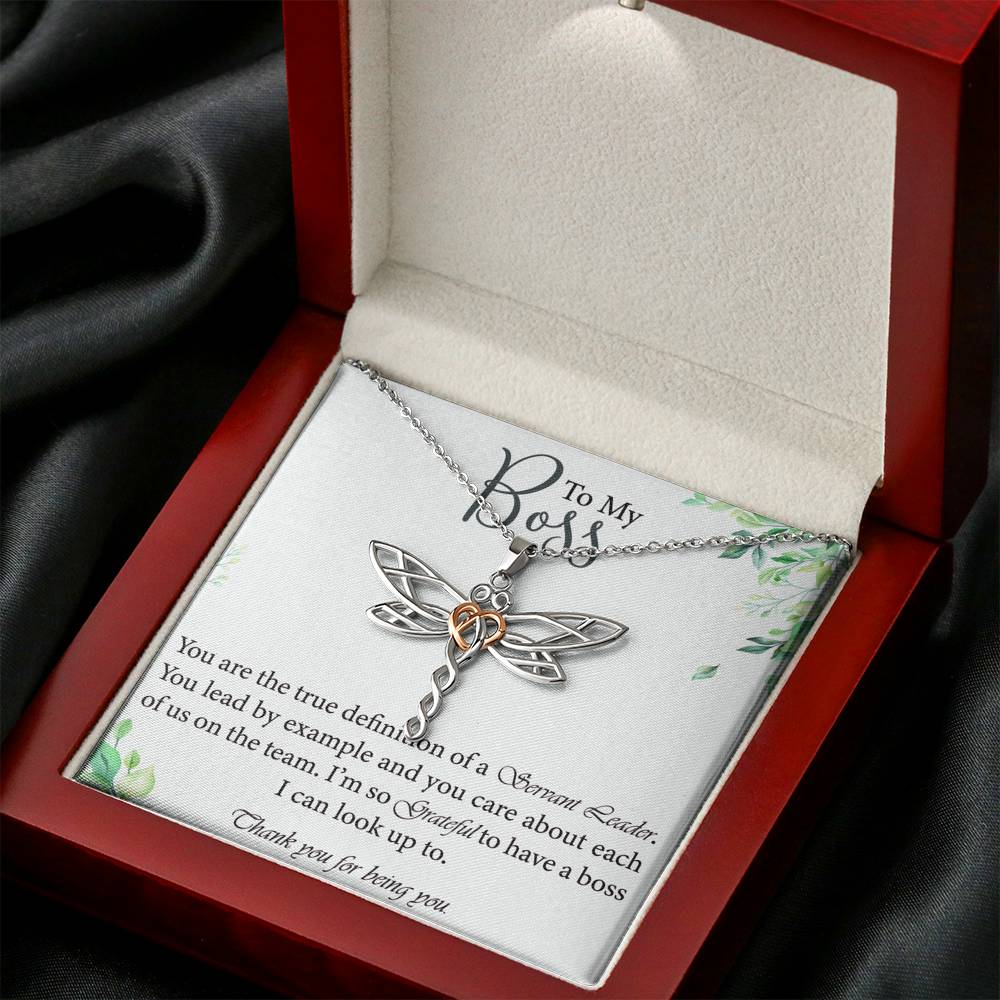 Personalized Necklace Gift For Boss leader Appreciation Pendent From Her Employees