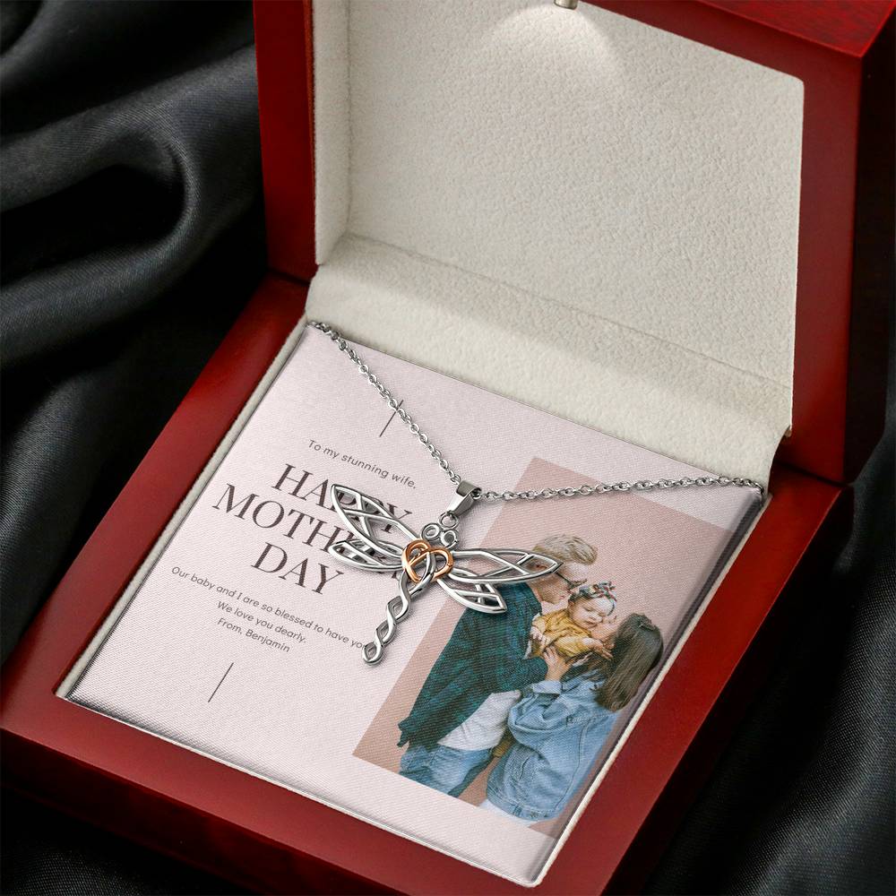 Mother's Day Necklace To My Wife From Husband Pendent Gift For Mother Step Mom Mother In Law Gift With The Message Card