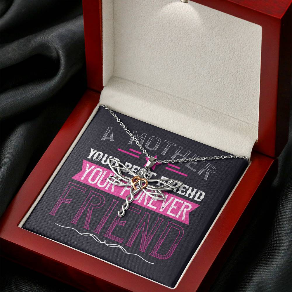 Personalized Gift Mother Necklace for Her Valentines Birthday  Gift Dragonfly Dream Necklace for Women with Message  Card