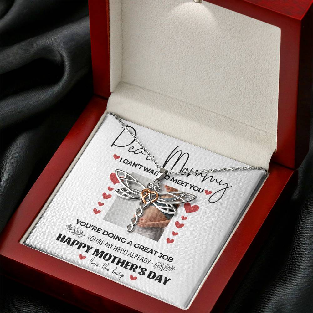 Personalized Necklace Gift To My Mom On Mother's Day Birthday Expected Mommy Pendent Gift With The Message Card