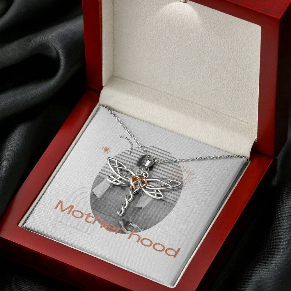 Personalized Gift Mother Necklace for Her Valentines Birthday  Gift Dragonfly Dreams Necklace for Women with Message  Card