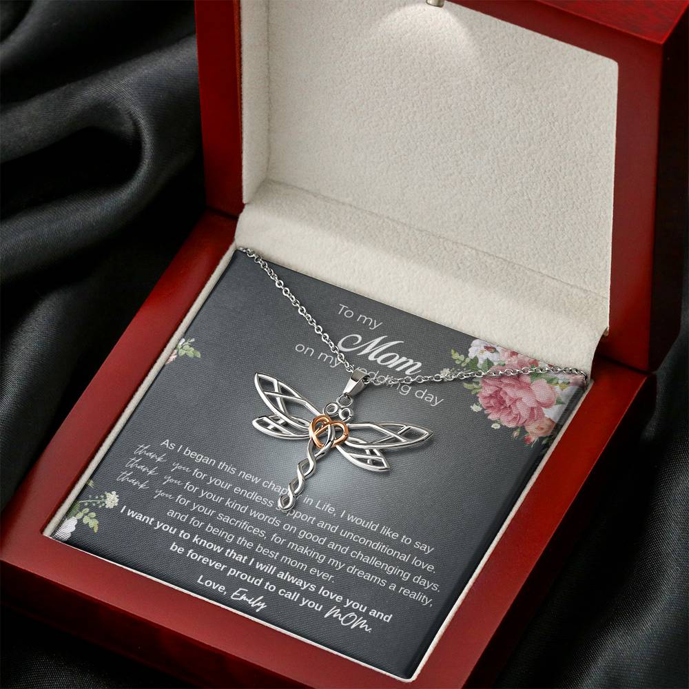 Future MIL Gift Bride Gift To Mom Future MIL To My Mother In Law On Our Wedding Day Charm Necklaces To My Mother In Law On Our Wedding Day Personalized Gift