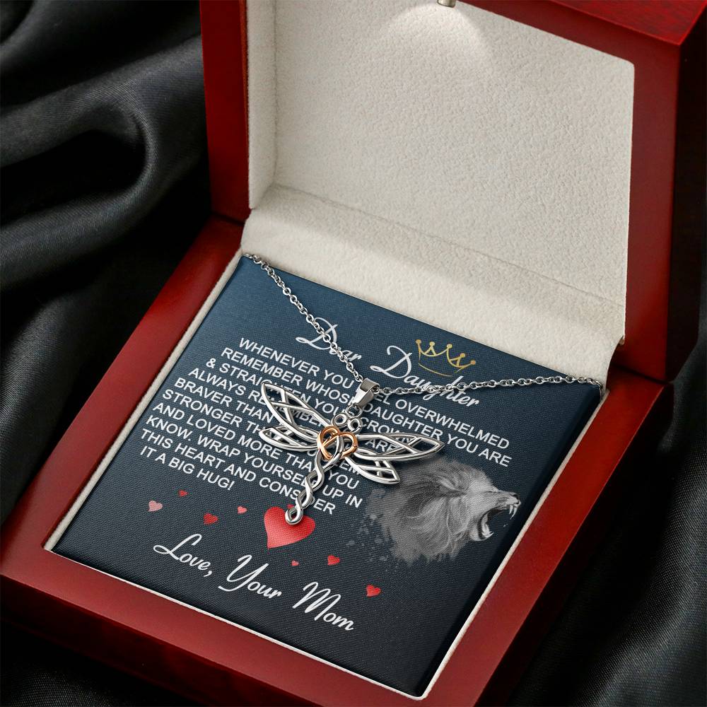 Personalized Gift Daughter Necklace for Her Valentines Birthday  Gift Dragonfly Dream Necklace for Women with Message  Card