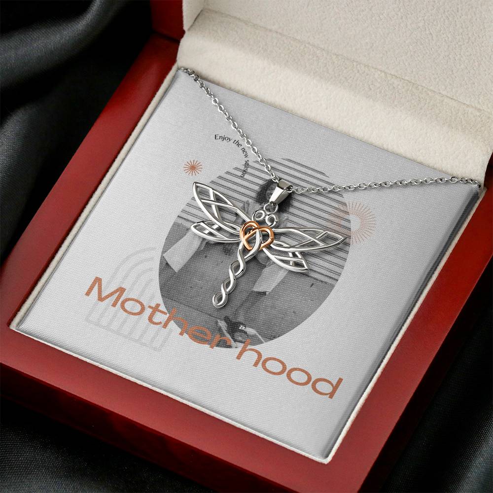 Personalized Gift Mother Necklace for Her Valentines Birthday  Gift Dragonfly Dreams Necklace for Women with Message  Card