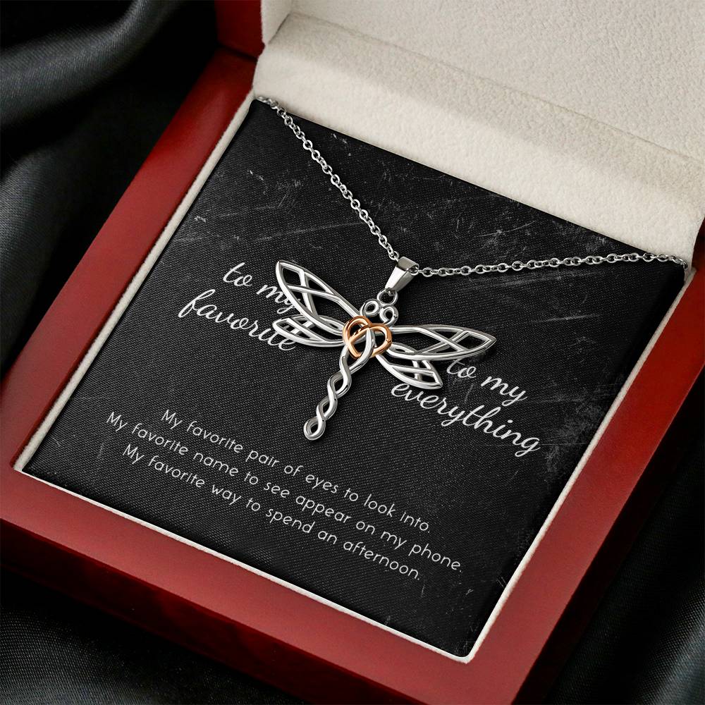 Daughter's Day Necklace Gift To My Daughter Dragonfly Sliver Pendent From Mom