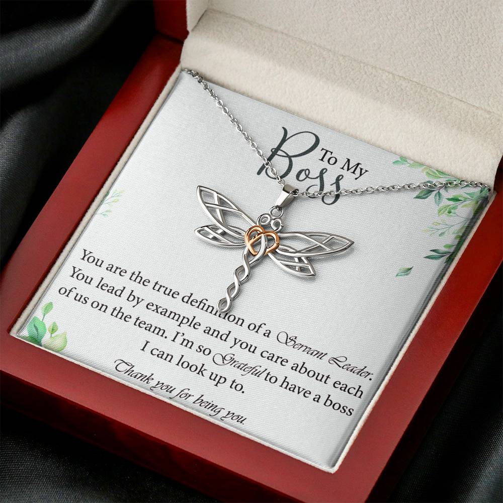 Personalized Necklace Gift For Boss leader Appreciation Pendent From Her Employees