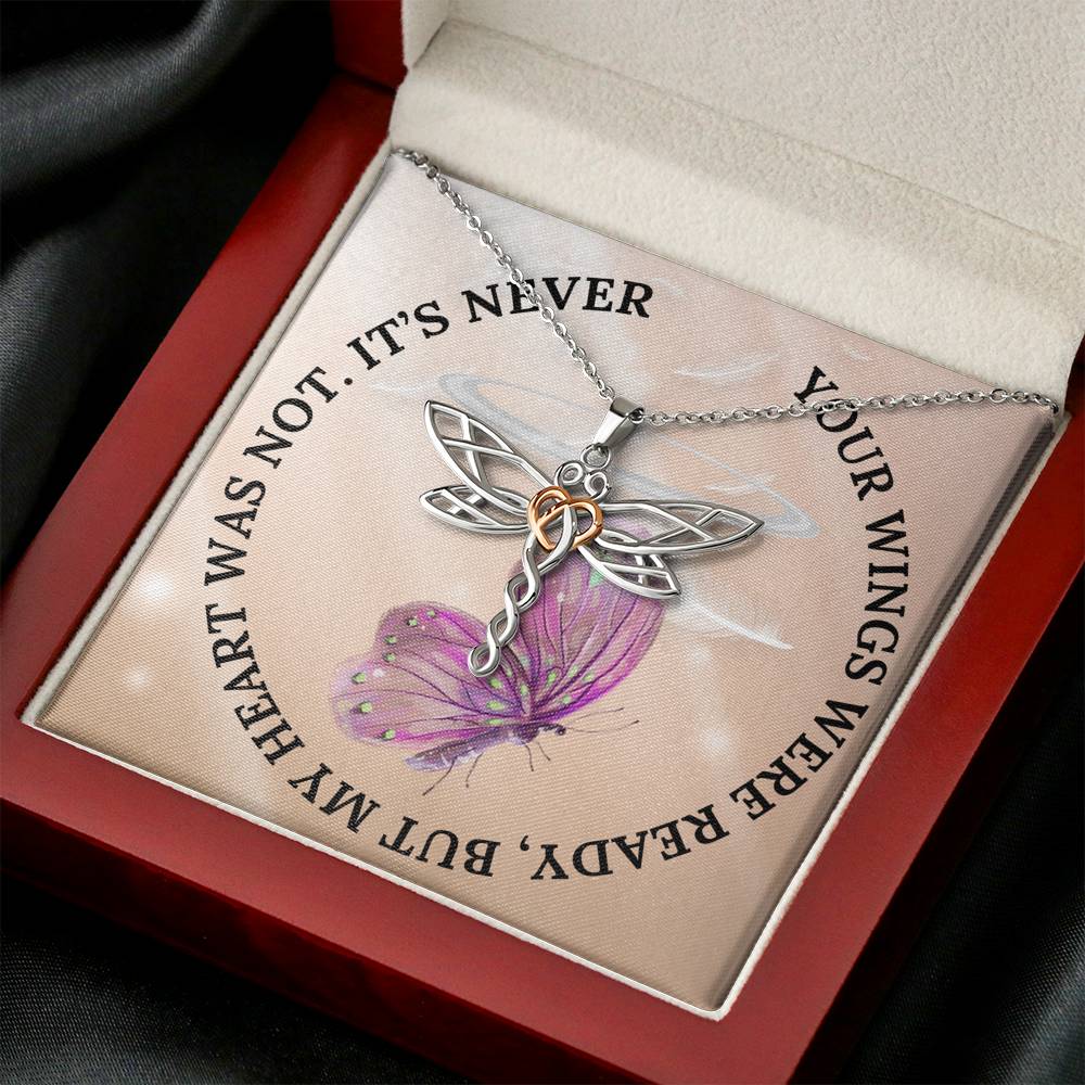 Personalized Memorial Pendant Necklace, Bereavement Gift, Butterfly Necklace, Birthstones & Personalized, Family Remembrance