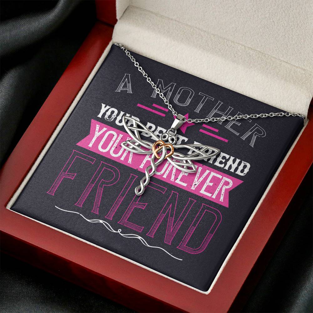Personalized Gift Mother Necklace for Her Valentines Birthday  Gift Dragonfly Dream Necklace for Women with Message  Card