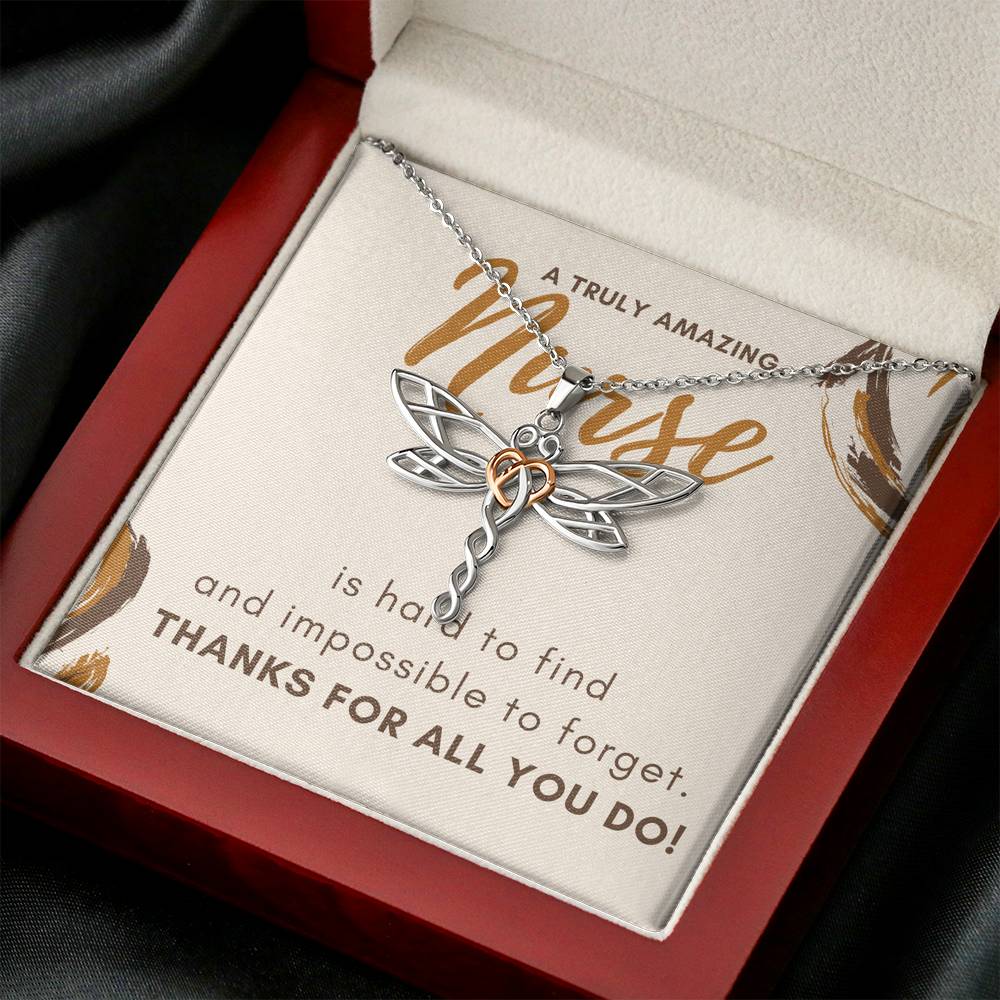 Nurse Necklace Gift Pendant Dragonfly Necklace For Appreciation
