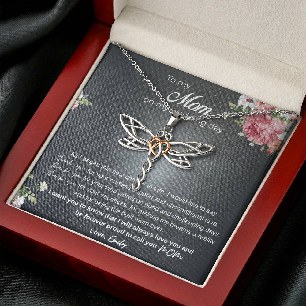 Future MIL Gift Bride Gift To Mom Future MIL To My Mother In Law On Our Wedding Day Charm Necklaces To My Mother In Law On Our Wedding Day Personalized Gift