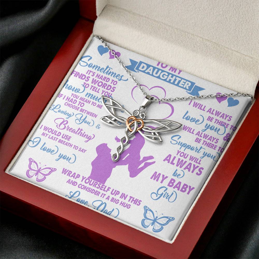 Personalized Gift Daughter Necklace for Her Valentines Birthday  Gift Alluring Dragonfly Dreams for Women with Message  Card