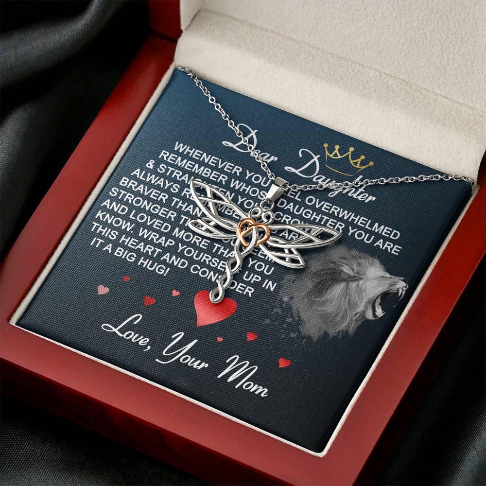 Personalized Gift Daughter Necklace for Her Valentines Birthday  Gift Dragonfly Dream Necklace for Women with Message  Card