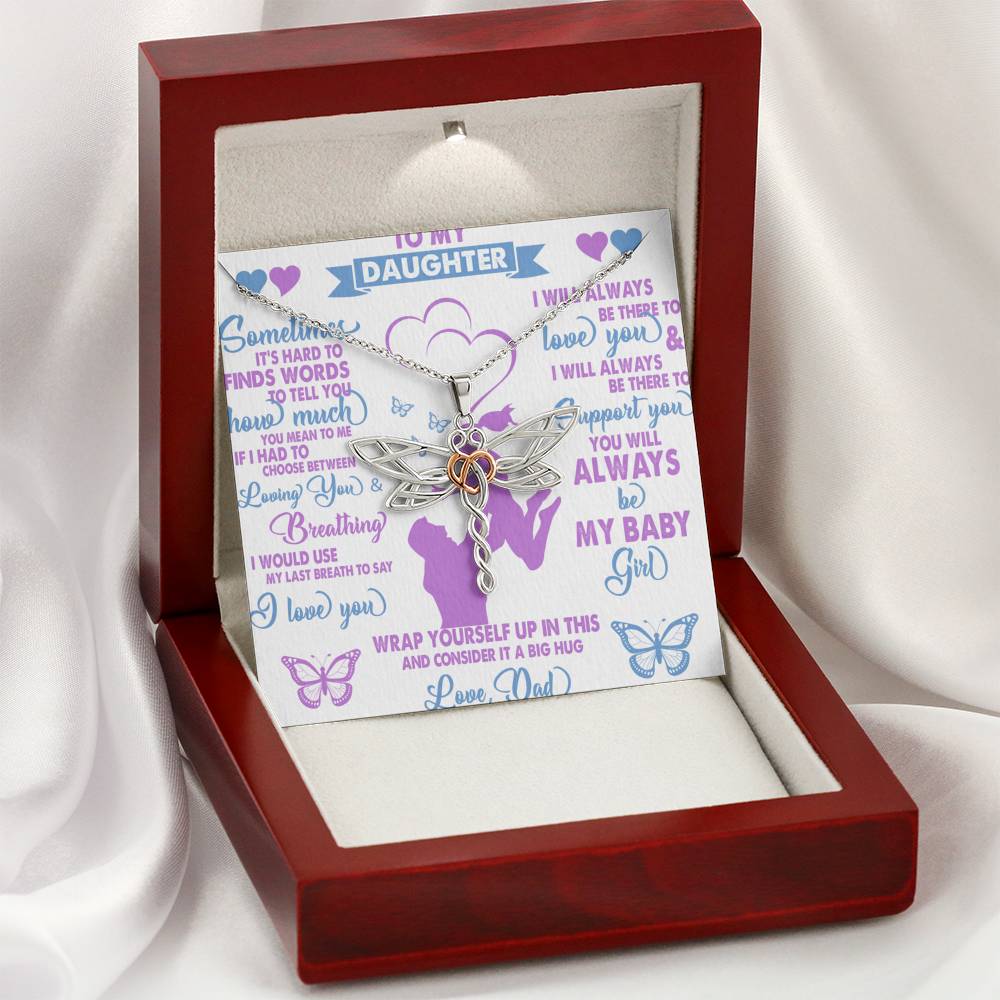 Personalized Gift Daughter Necklace for Her Valentines Birthday  Gift Alluring Dragonfly Dreams for Women with Message  Card