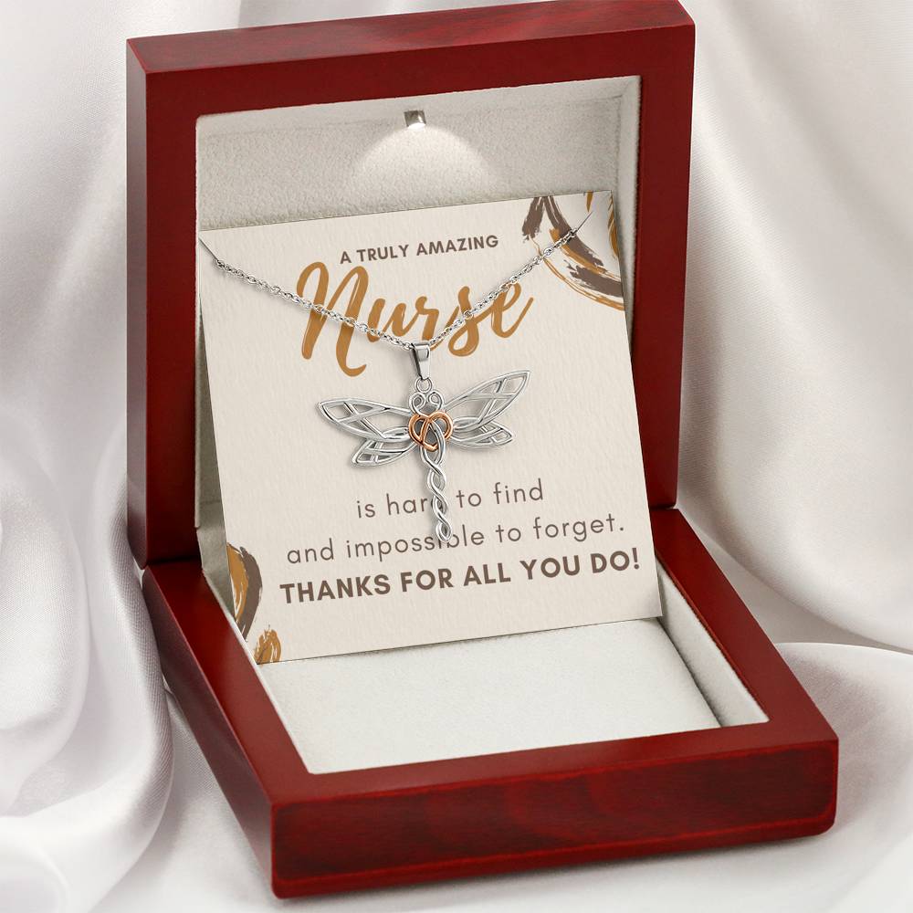Nurse Necklace Gift Pendant Dragonfly Necklace For Appreciation