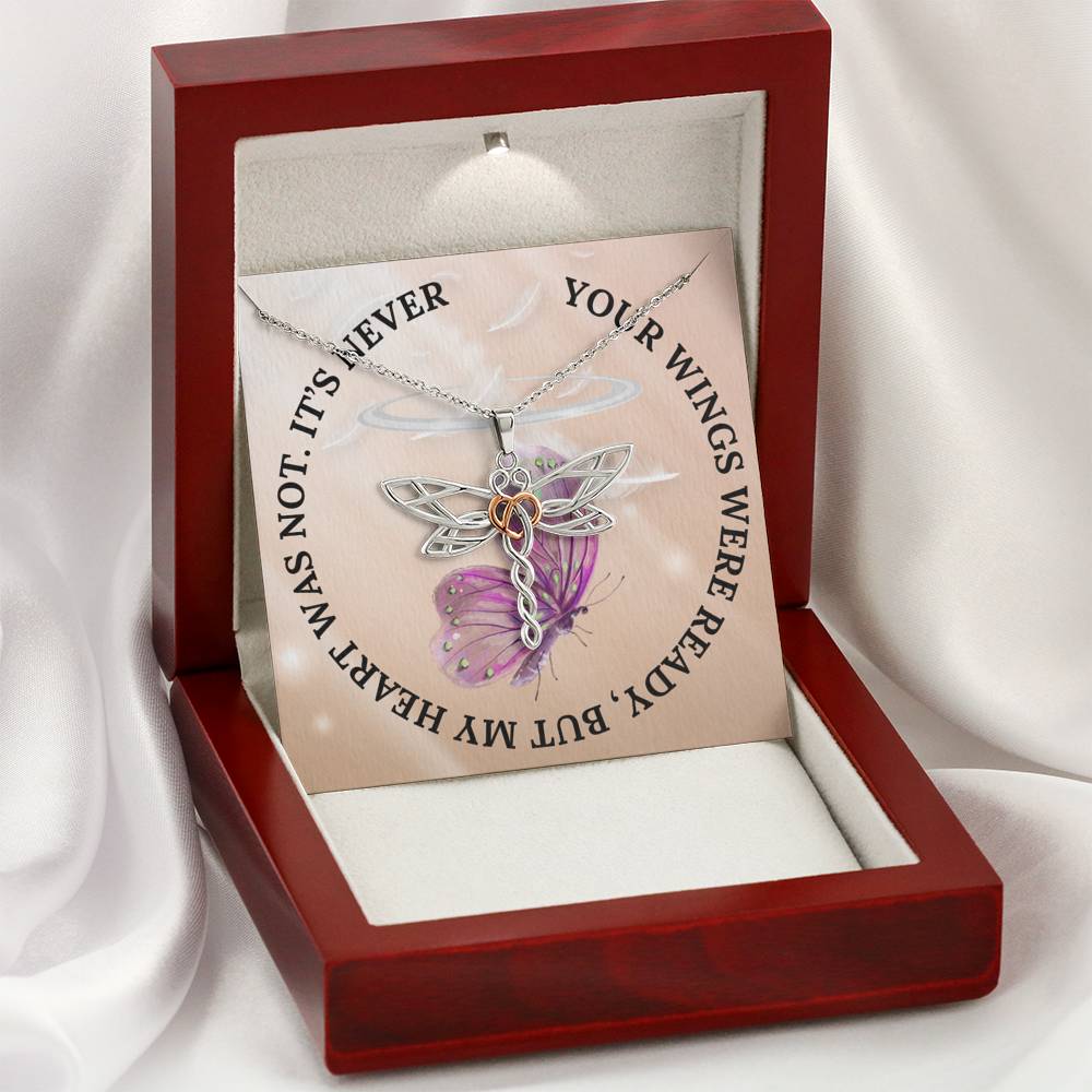 Personalized Memorial Pendant Necklace, Bereavement Gift, Butterfly Necklace, Birthstones & Personalized, Family Remembrance